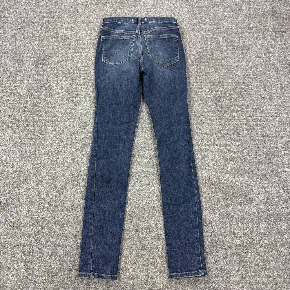 Free People Jeans Womens 26R Blue Medium Wash Mid Rise Skinny Stretch Denim